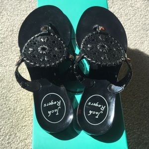 Jack Rogers Sandals Girls 13 Black Georgica Jelly